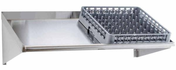 125 Edelstahl Wandbord für Spülmaschinenkörbe